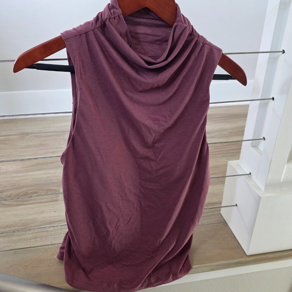 Athleta mock neck built in bra top